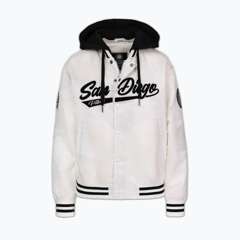 Női kabát Pitbull Angela San Diego Hooded Varsity off white 5