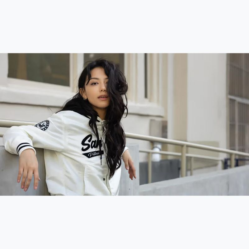 Női kabát Pitbull Angela San Diego Hooded Varsity off white 15