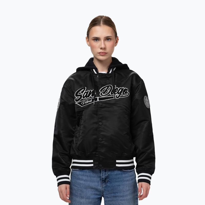 Női kabát Pitbull Angela San Diego Hooded Varsity black