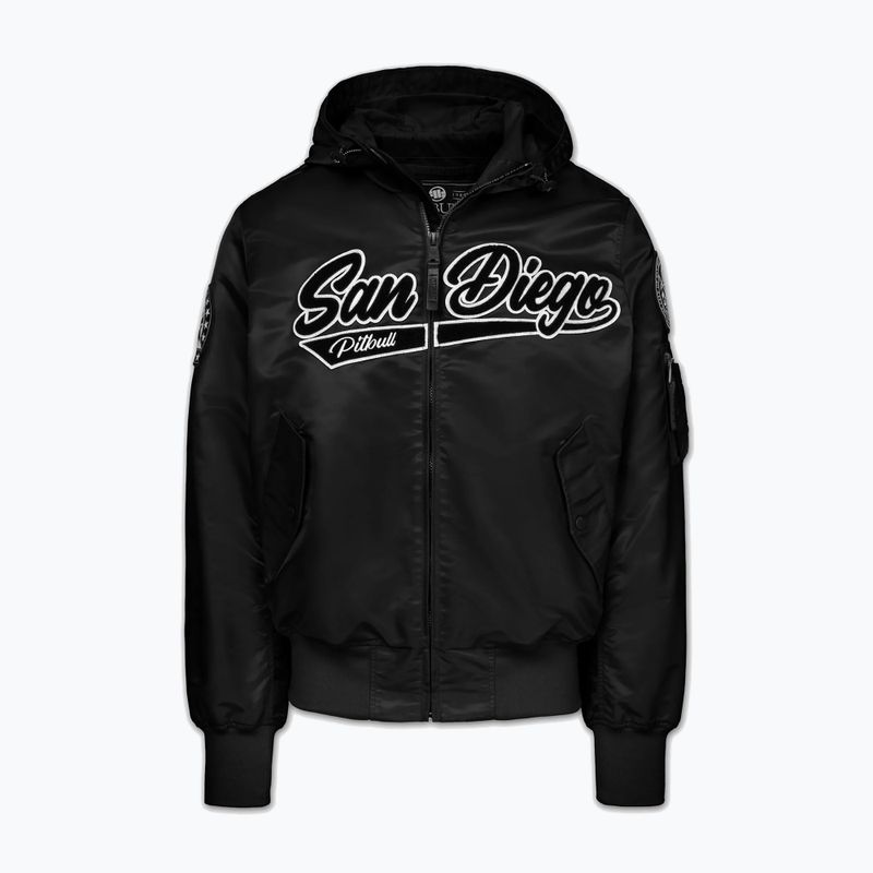 Női kabát Pitbull Angela San Diego Hooded Varsity black 6