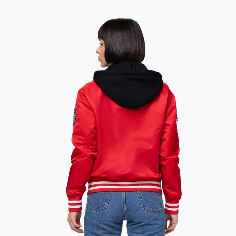 Női kabát Pitbull Angela San Diego Hooded Varsity fluo/red 3