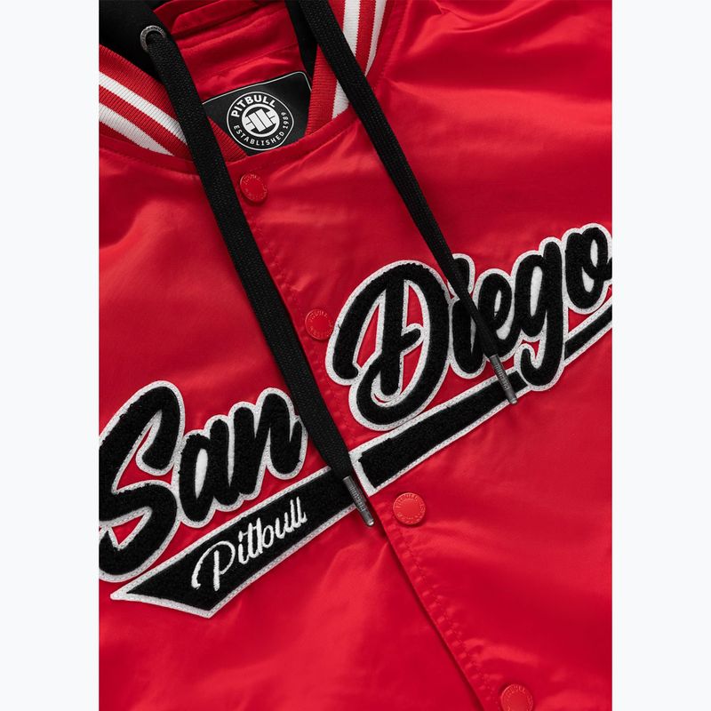 Női kabát Pitbull Angela San Diego Hooded Varsity fluo/red 10
