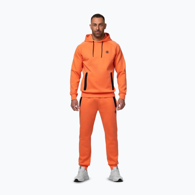 Férfi pulóver Pitbull Dogwood Hooded Sweatshirt fluo orange 2