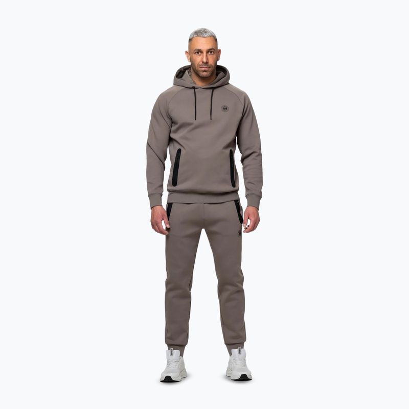 Férfi pulóver Pitbull Dogwood Hooded Sweatshirt taupe 2