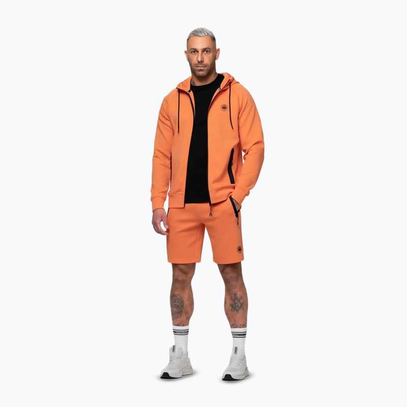 Férfi pulóver Pitbull Dogwood Hooded Zip Sweatshirt fluo orange 2