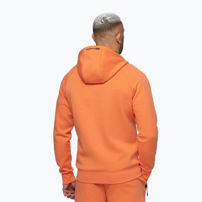 Férfi pulóver Pitbull Dogwood Hooded Zip Sweatshirt fluo orange 3