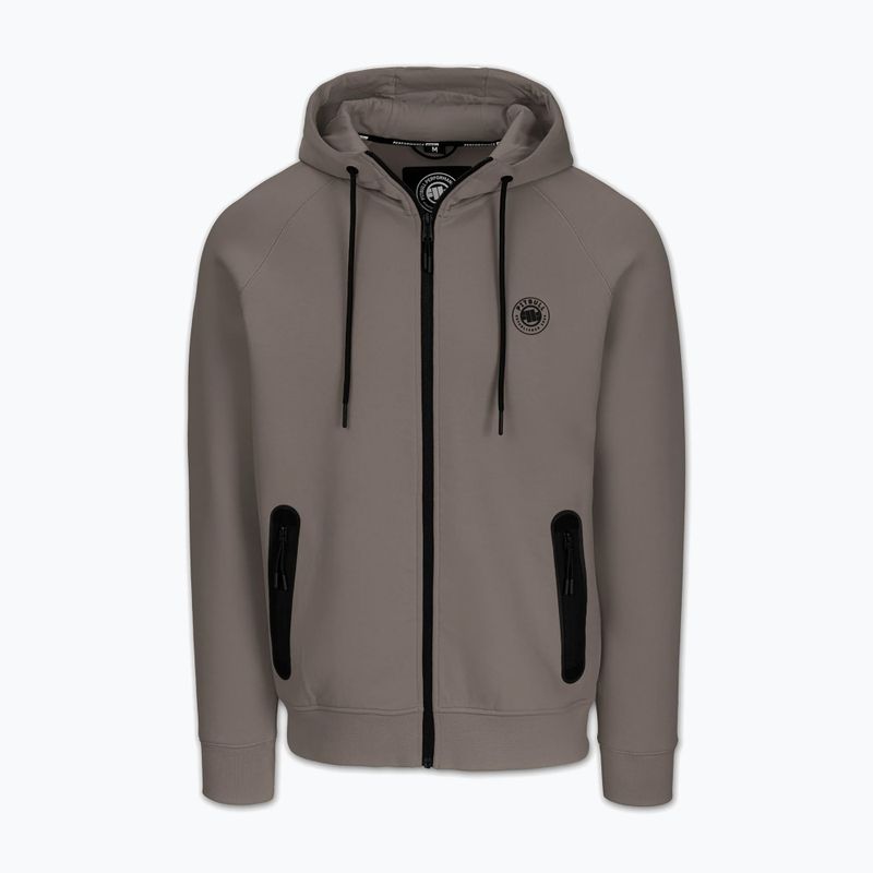 Férfi pulóver Pitbull Dogwood Hooded Zip Sweatshirt taupe 5