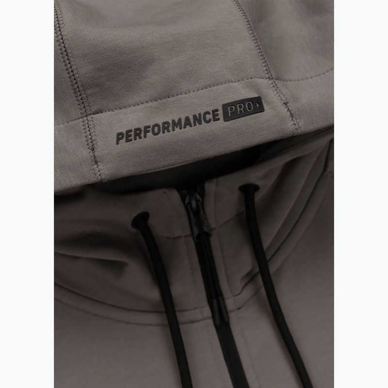 Férfi pulóver Pitbull Dogwood Hooded Zip Sweatshirt taupe 10