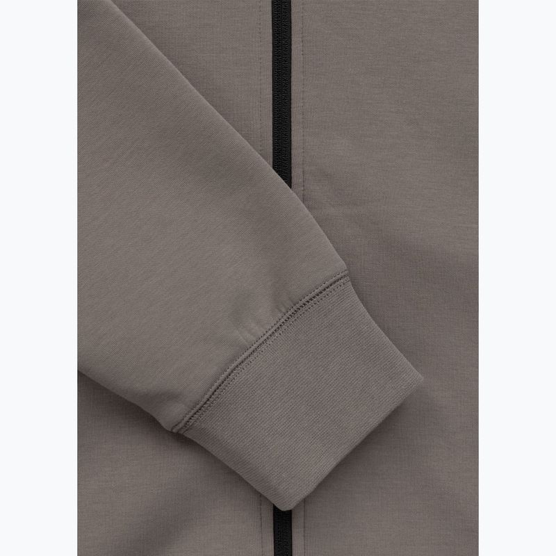 Férfi pulóver Pitbull Dogwood Hooded Zip Sweatshirt taupe 11