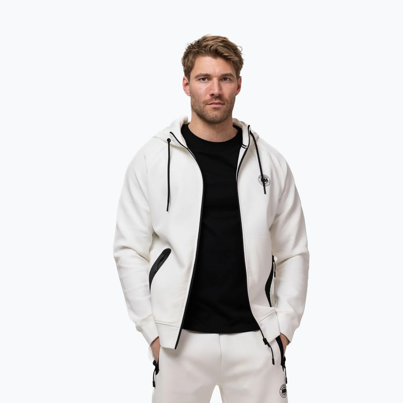 Férfi pulóver Pitbull Dogwood Hooded Zip Sweatshirt off white 4