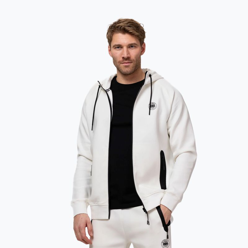 Férfi pulóver Pitbull Dogwood Hooded Zip Sweatshirt off white 5