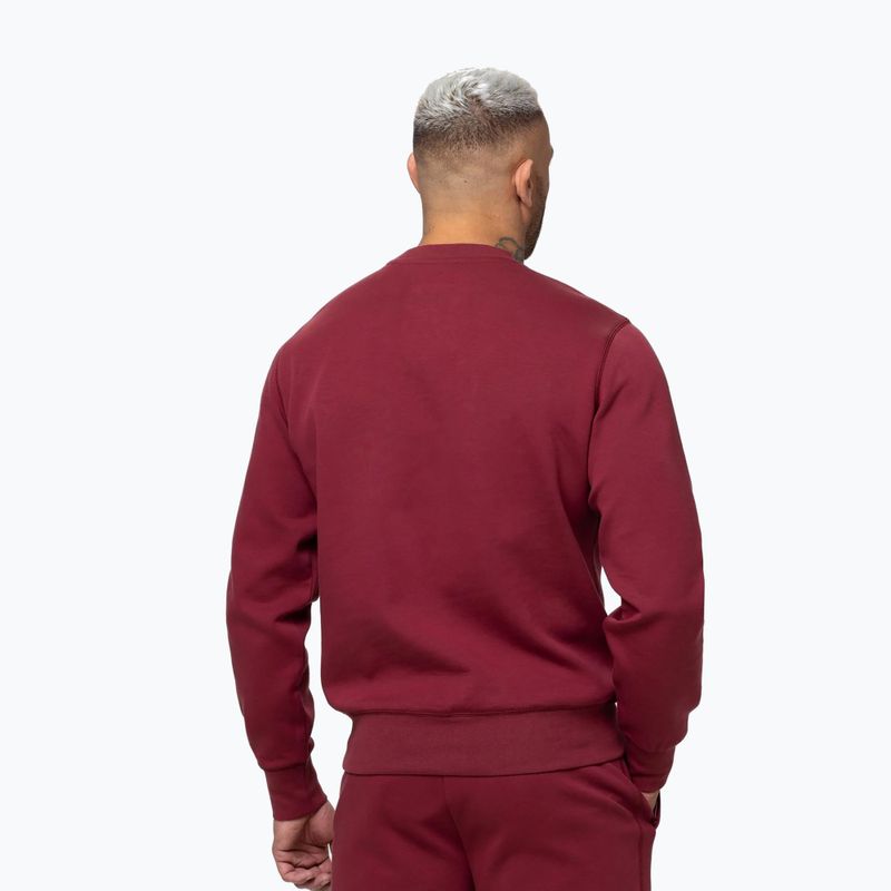 Férfi pulóver Pitbull Sampson Crewneck Sweatshirt burgundy 3