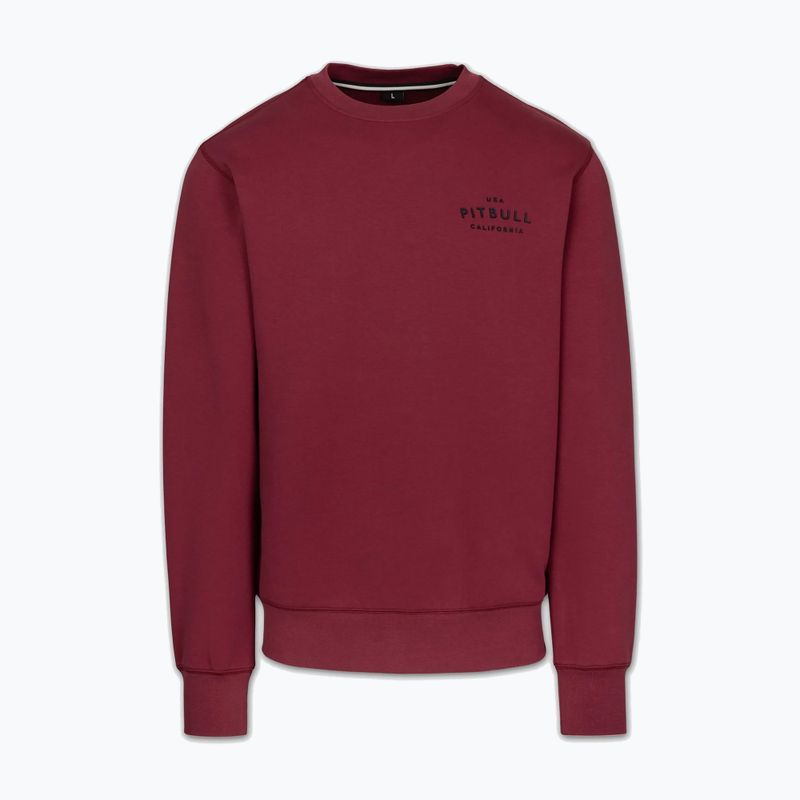 Férfi pulóver Pitbull Sampson Crewneck Sweatshirt burgundy 5