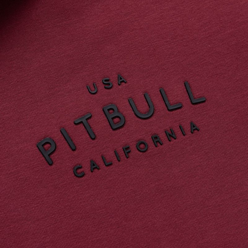 Férfi pulóver Pitbull Sampson Zip burgundy 4