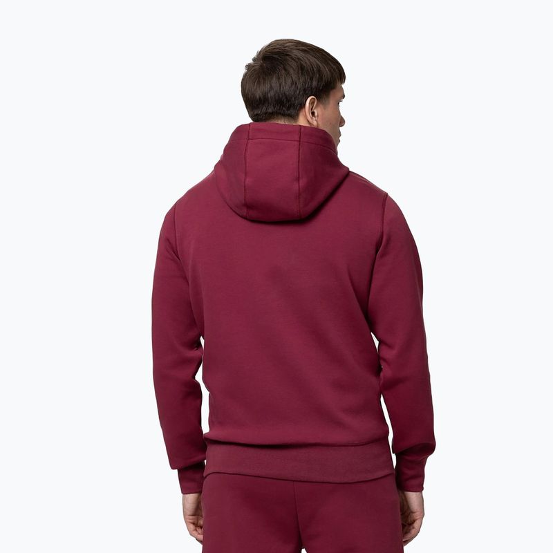 Férfi pulóver Pitbull Sampson Hooded Sweatshirt burgundy 3