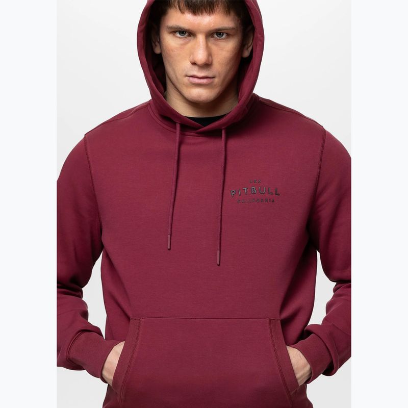 Férfi pulóver Pitbull Sampson Hooded Sweatshirt burgundy 6