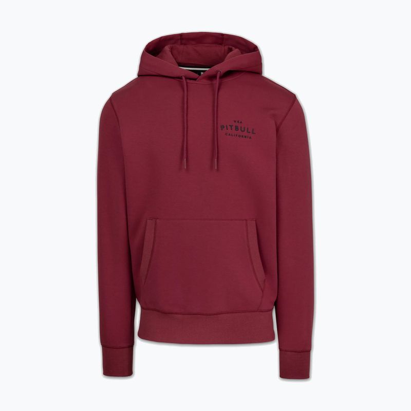 Férfi pulóver Pitbull Sampson Hooded Sweatshirt burgundy 7