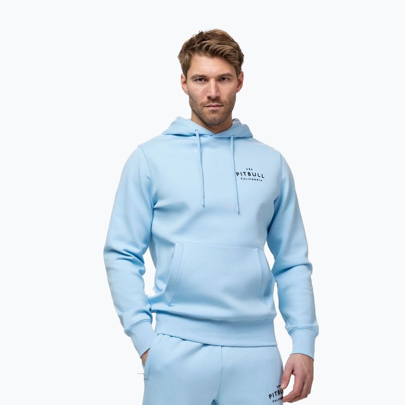 Férfi pulóver Pitbull Sampson Hooded Sweatshirt sky blue 4