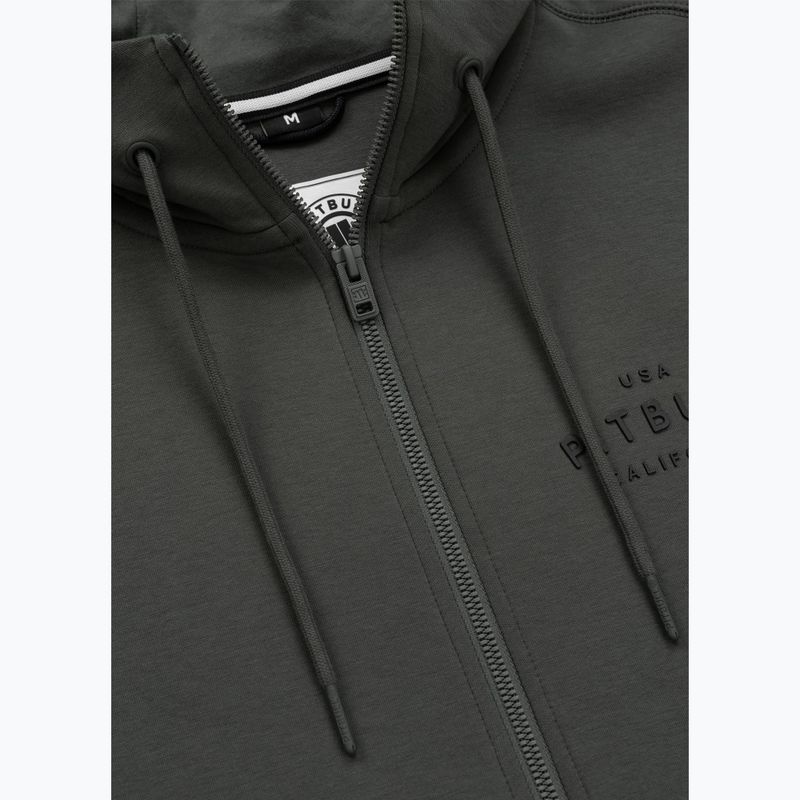 Férfi pulóver Pitbull Sampson Hooded Zip Sweatshirt grey/green 8