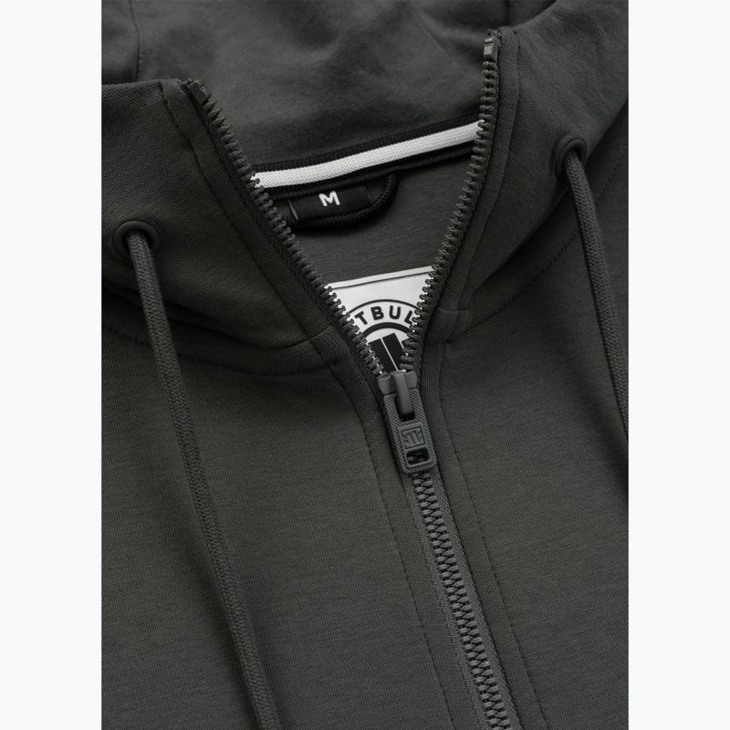Férfi pulóver Pitbull Sampson Hooded Zip Sweatshirt grey/green 9