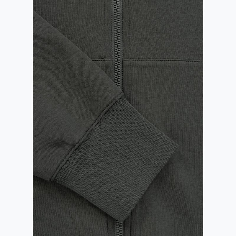 Férfi pulóver Pitbull Sampson Hooded Zip Sweatshirt grey/green 10