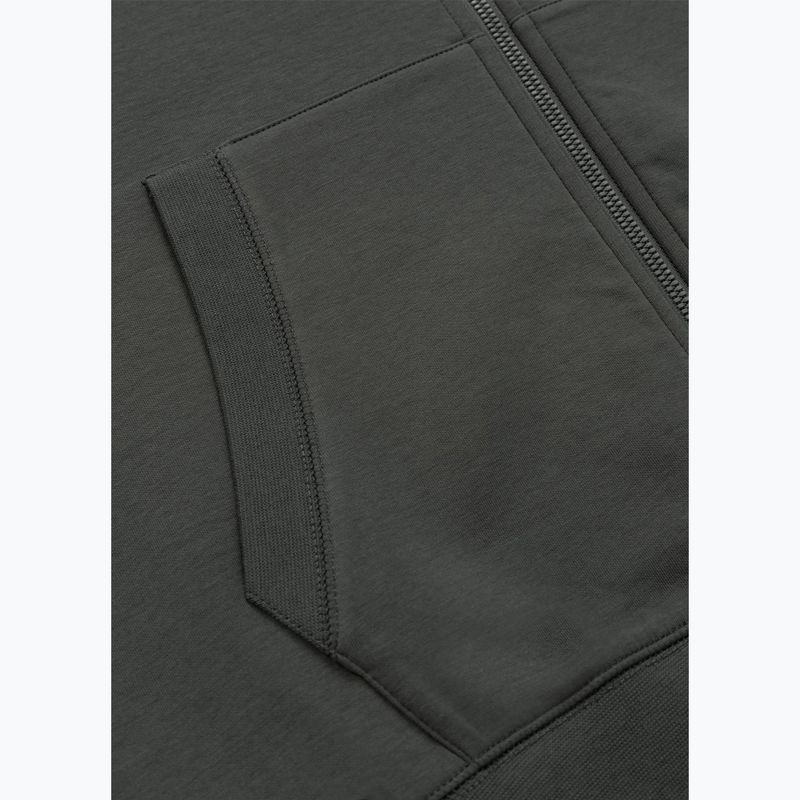 Férfi pulóver Pitbull Sampson Hooded Zip Sweatshirt grey/green 11