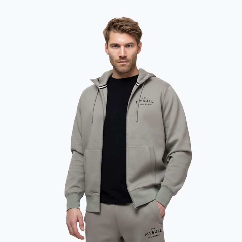 Férfi pulóver Pitbull Sampson Hooded Zip Sweatshirt grey/harbour 4