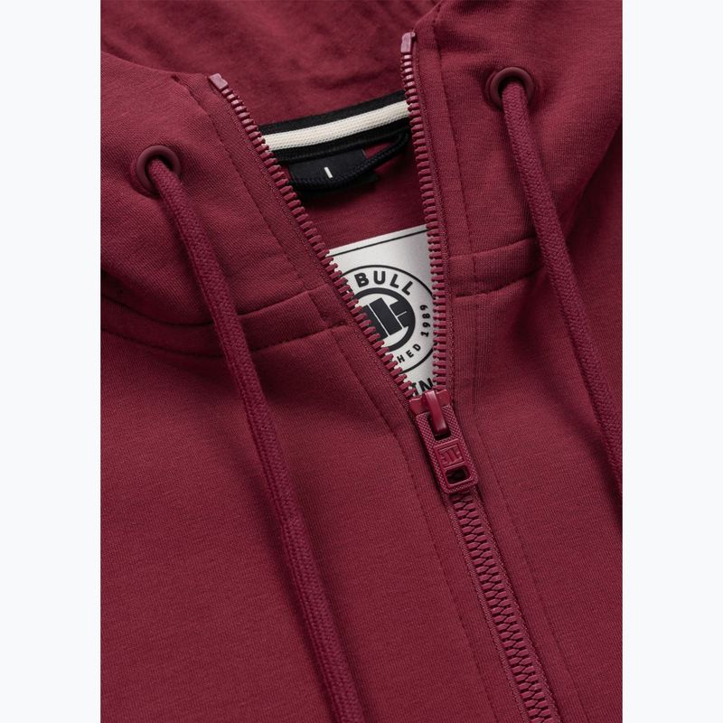 Férfi pulóver Pitbull Sampson Hooded Zip Sweatshirt burgundy 8