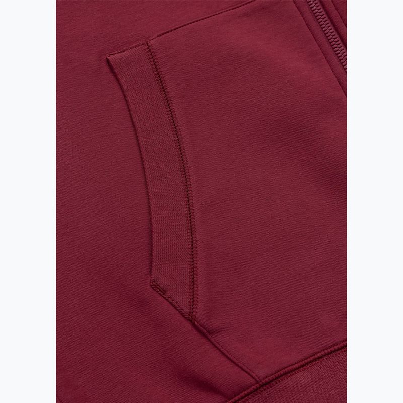 Férfi pulóver Pitbull Sampson Hooded Zip Sweatshirt burgundy 10