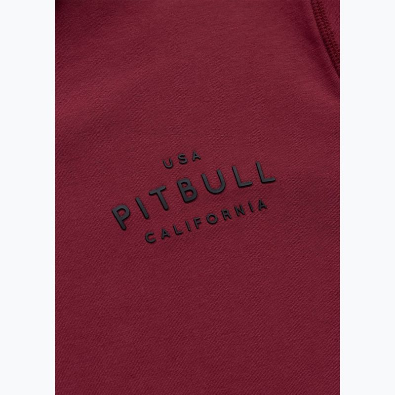 Férfi pulóver Pitbull Sampson Hooded Zip Sweatshirt burgundy 11