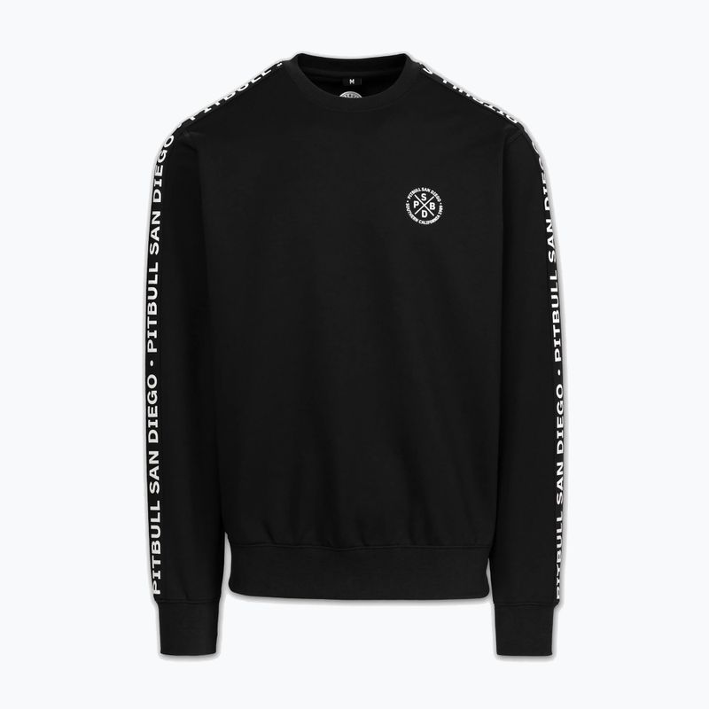 Férfi pulóver Pitbull Tape Parker Crewneck black 5