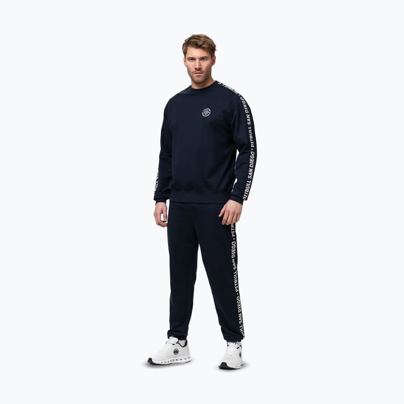 Férfi pulóver Pitbull Tape Parker Crewneck dark navy 2