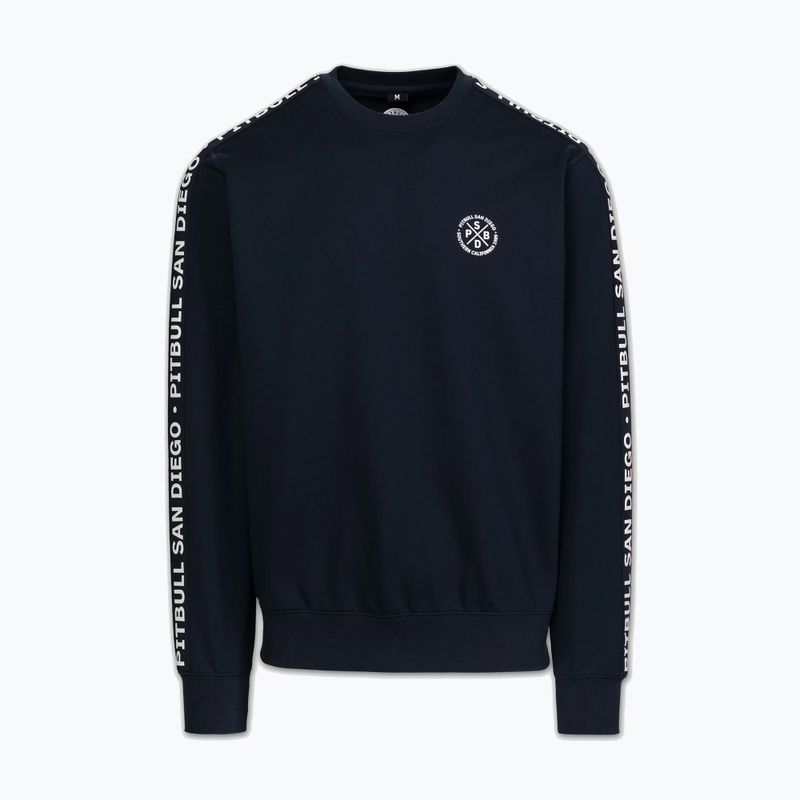 Férfi pulóver Pitbull Tape Parker Crewneck dark navy 4