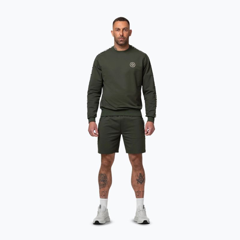 Férfi pulóver Pitbull Tape Parker Crewneck old green 2