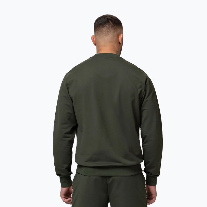 Férfi pulóver Pitbull Tape Parker Crewneck old green 3