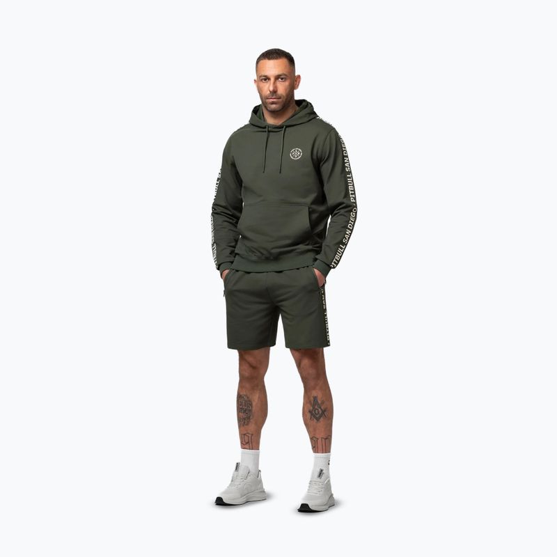 Férfi pulóver Pitbull Tape Parker Hooded old green 2