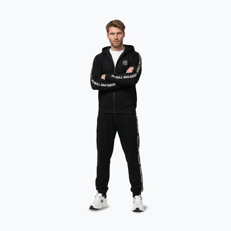 Férfi pulóver Pitbull Tape Parker Hooded Zip black 2