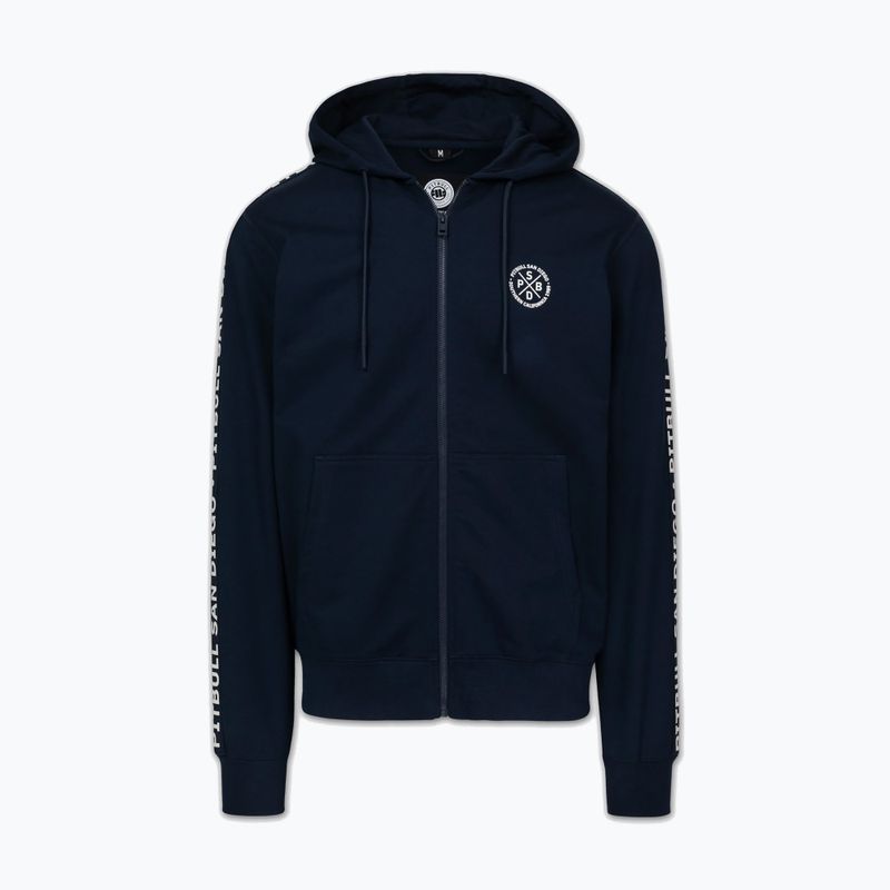 Férfi pulóver Pitbull Tape Parker Hooded Zip dark navy 5