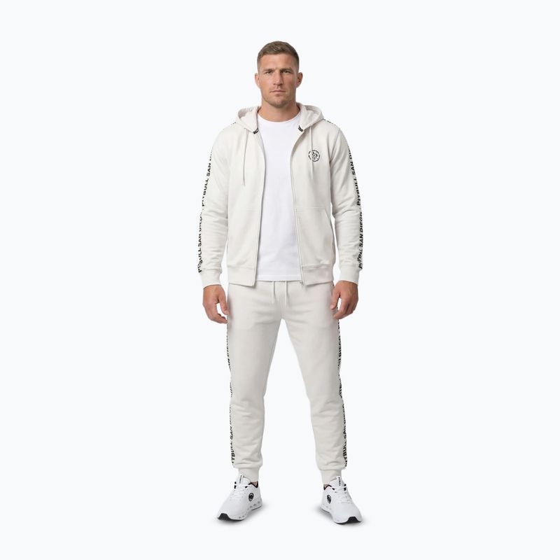 Férfi pulóver Pitbull Tape Parker Hooded Zip off white 2