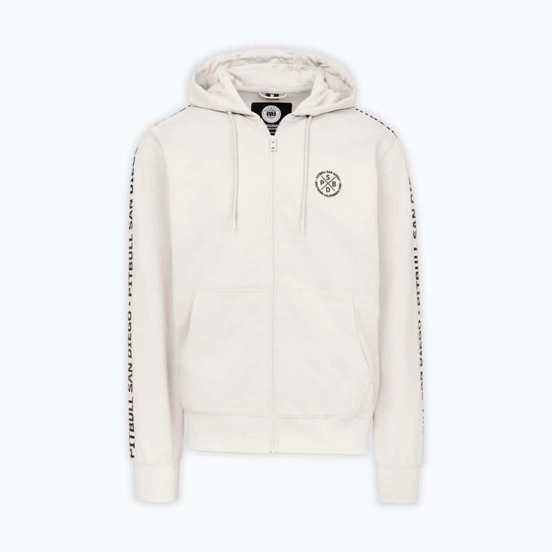 Férfi pulóver Pitbull Tape Parker Hooded Zip off white 3