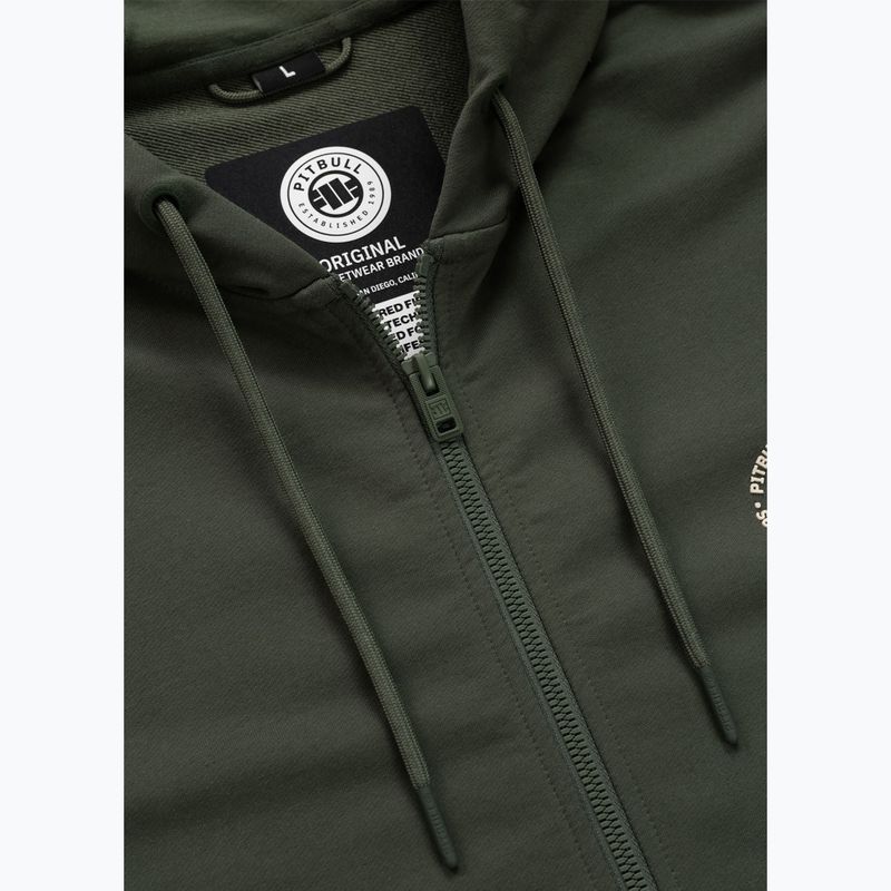 Férfi pulóver Pitbull Tape Parker Hooded Zip old green 8