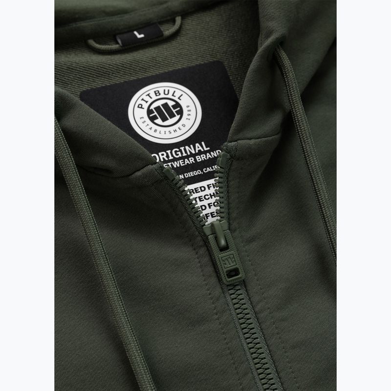 Férfi pulóver Pitbull Tape Parker Hooded Zip old green 9