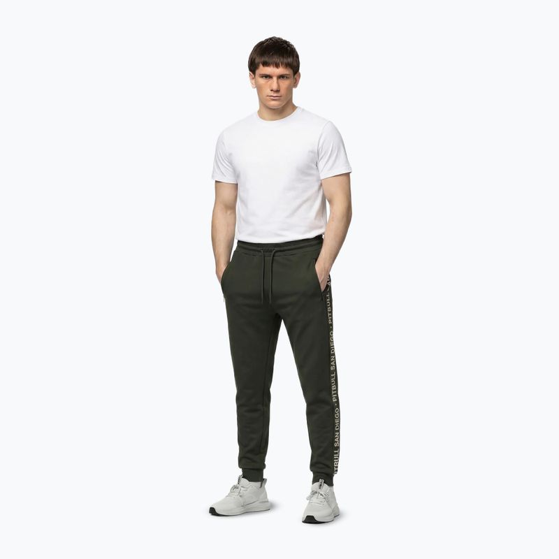 Férfi nadrág Pitbull Tape Parker Jogging old green 2
