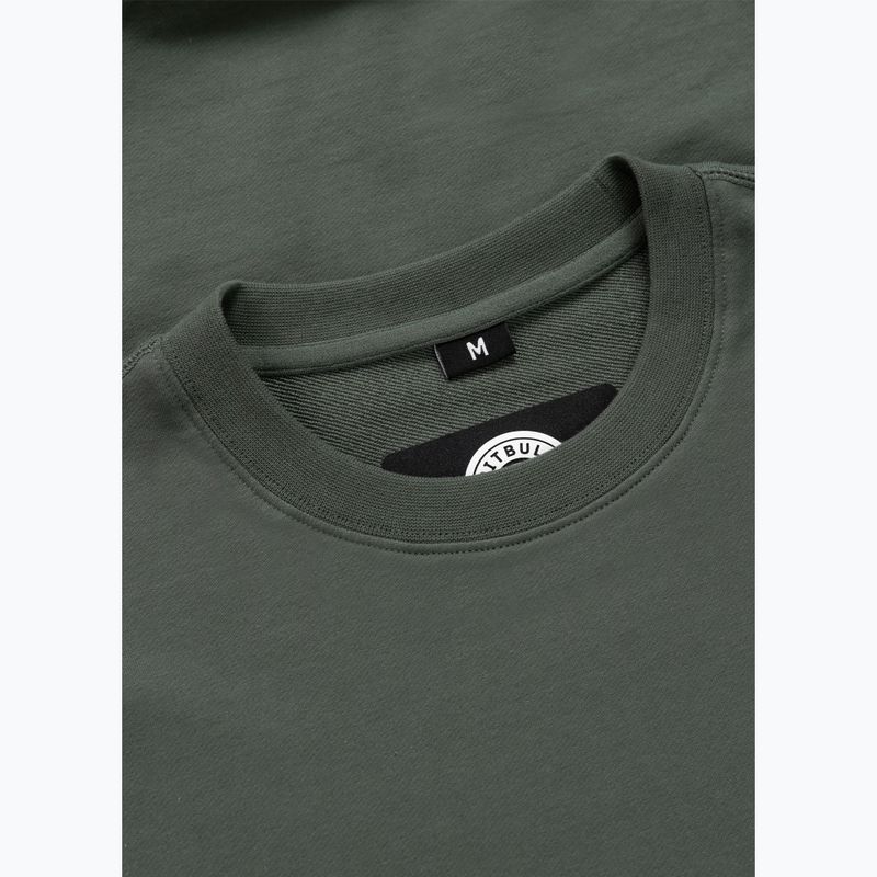 Férfi pulóver Pitbull Nugget Small Logo Crewneck sage green 6