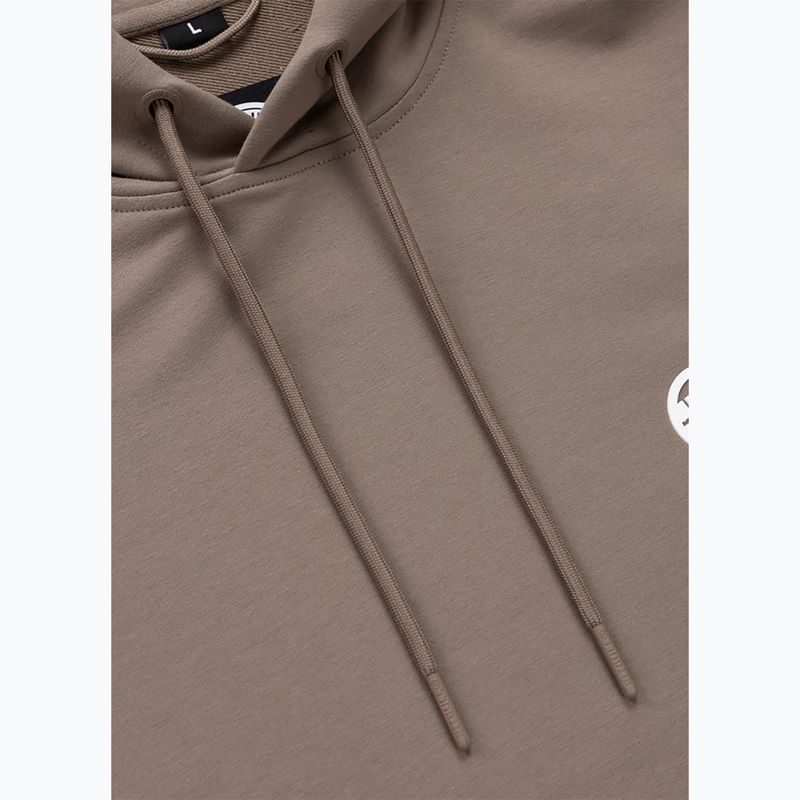 Férfi pulóver Pitbull Nugget Small Logo Hooded brown savana 7