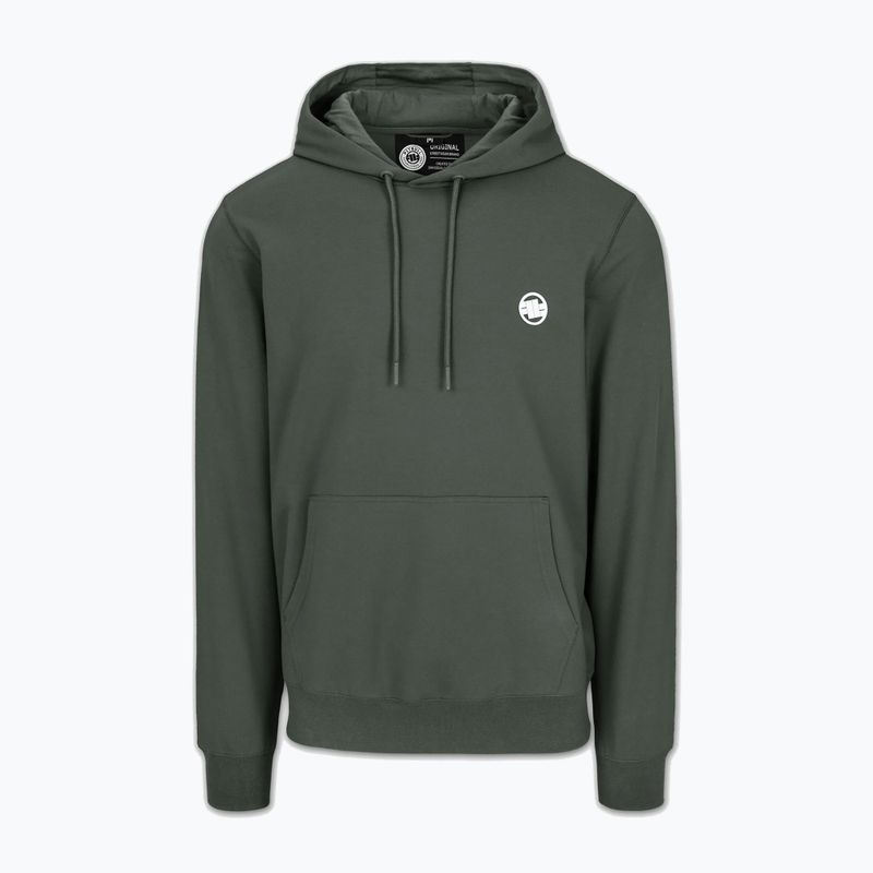 Férfi pulóver Pitbull Nugget Small Logo Hooded sage green 4