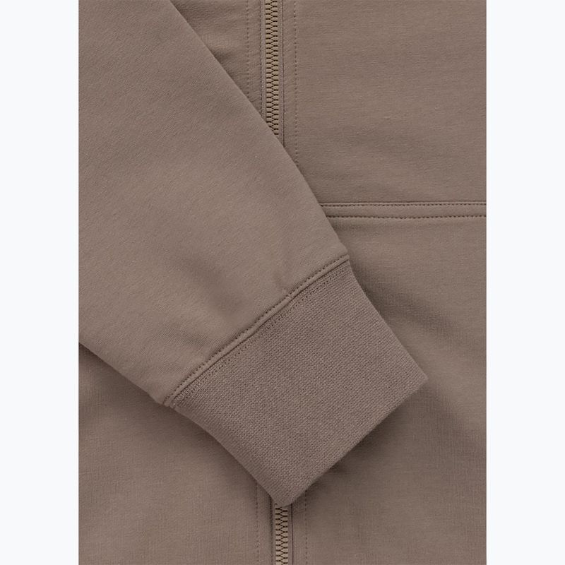 Férfi pulóver Pitbull Nugget Small Logo Hooded Zip brown savana 8