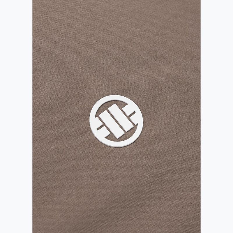 Férfi pulóver Pitbull Nugget Small Logo Hooded Zip brown savana 10