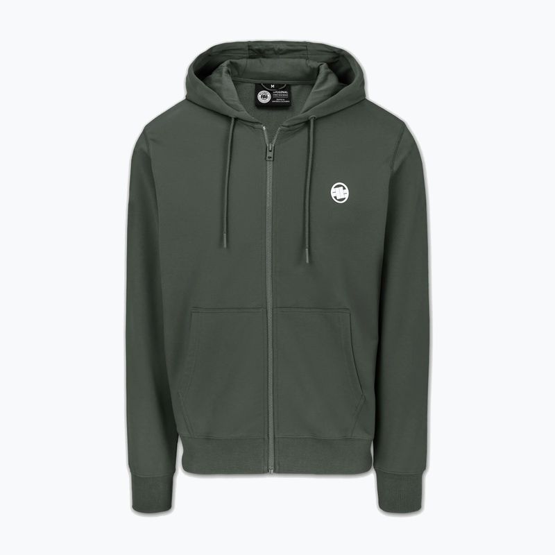 Férfi pulóver Pitbull Nugget Small Logo Hooded Zip sage green 5