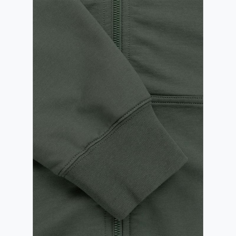 Férfi pulóver Pitbull Nugget Small Logo Hooded Zip sage green 8